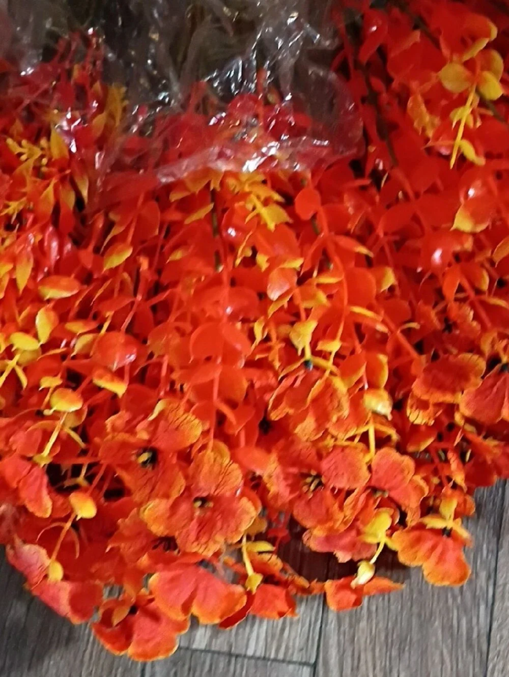 Vibrant 12 Stems Of Orange & Yellow Faux Floral Bouquet-Fall Decorative Accent